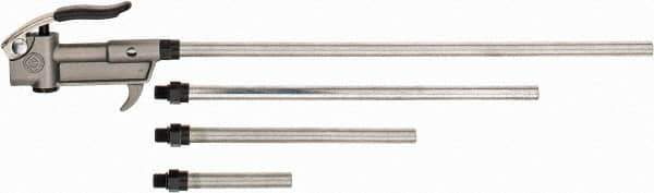 Value Collection - 5 Piece Aluminum Body Air Gun Kit - 1/4 NPT Inlet, 150 Max psi, Aluminum Hose - Exact Industrial Supply