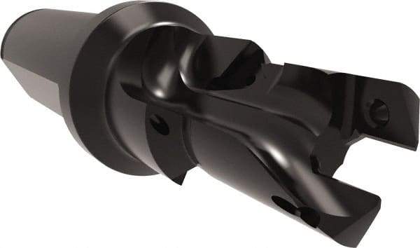 Allied Machine and Engineering - 18 to 20mm Diam, Straight Shank, 25.4mm Body Shank Diam, Combo Chamfer and Countersink Drill - TCMT 110204 Insert, 113.9mm OAL - Exact Industrial Supply