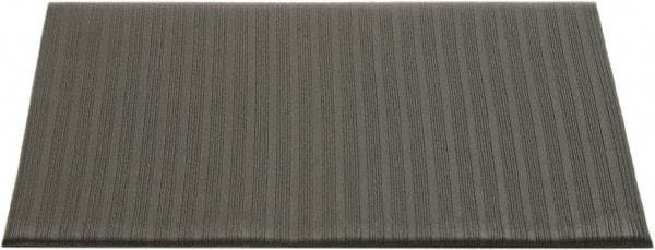 Ability One - 3' Long x 2' Wide, Dry Environment, Anti-Fatigue Matting - Black, Vinyl with Vinyl Sponge Base, Beveled - Exact Industrial Supply