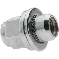 Value Collection - M12-1.5 Chrome Finish Mag Wheel Nut - 21mm Hex, 37mm Overall Length - Exact Industrial Supply
