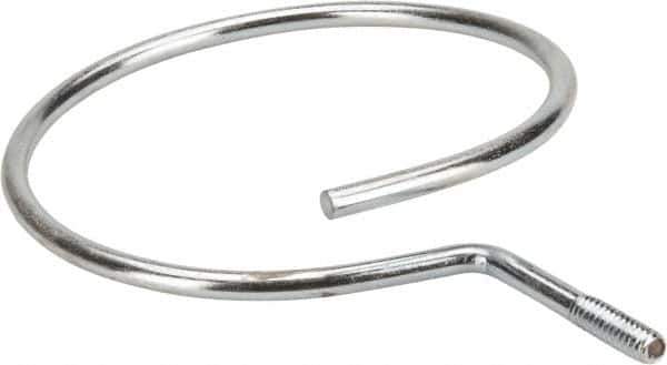 Cooper B-Line - 4" Pipe, 1/4-20" Rod, Steel Threaded Bridle Rings - Silver, Zinc Plated, 50 Lb Capacity - Exact Industrial Supply