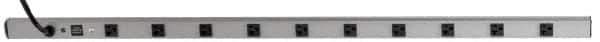 Wiremold - 10 Outlets, 120 Volts, 20 Amps, 6' Cord, Power Outlet Strip - Rack Mount, L5-20P NEMA Configuration, cULus, UL Listed File 1449 - Exact Industrial Supply