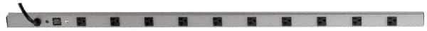 Wiremold - 10 Outlets, 120 Volts, 20 Amps, 15' Cord, Power Outlet Strip - Rack Mount, L5-20P NEMA Configuration, cULus, UL Listed File 1449 - Exact Industrial Supply