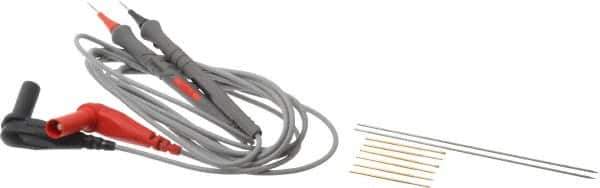 Pomona - Red/Black Electrical Test Equipment Probe - Use with Digital Multimeters - Exact Industrial Supply