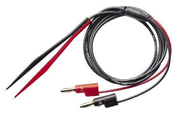 Pomona - Black/Red Electrical Test Equipment Plug Tweezer - Use with Digital Multimeters - Exact Industrial Supply
