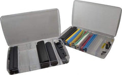 Alpha Wire - 147 Piece, Heat Shrink Electrical Tubing Kit - FEP, Nylon, Polyolefin, PTFE, PVC, PVDF, SR-XLPO and XLPO - Exact Industrial Supply