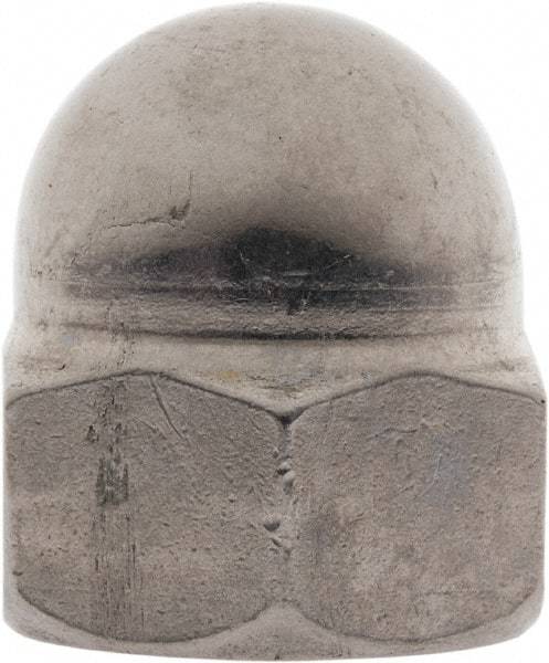 Value Collection - M12x1.75 Metric Coarse, 19mm Width Across Flats, Uncoated, Stainless Steel Acorn Nut - 22mm Overall Height, Austenitic A2, DIN 1587 - Exact Industrial Supply
