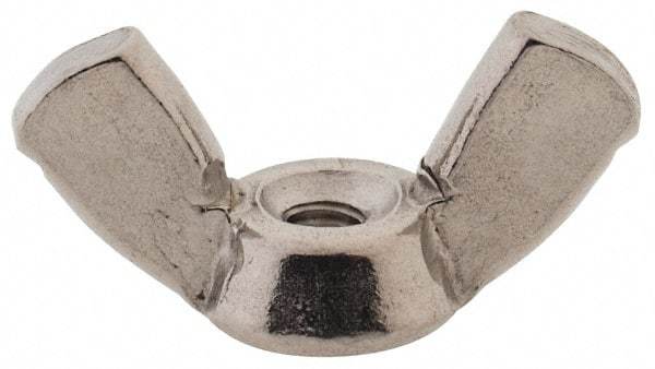 Value Collection - M3x0.50 Metric Coarse, Stainless Steel Standard Wing Nut - Grade 18-8, Austenitic Grade A2, 20mm Wing Span, 10mm Wing Span - Exact Industrial Supply