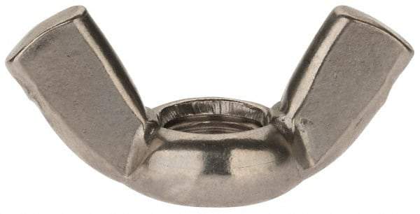 Value Collection - M12x1.75 Metric Coarse, Stainless Steel Standard Wing Nut - Grade 18-8, Austenitic Grade A2, 65mm Wing Span, 33.5mm Wing Span - Exact Industrial Supply