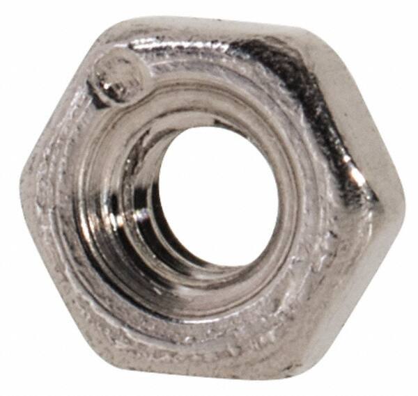 Value Collection - M2x0.40 Metric Coarse Stainless Steel Right Hand Hex Nut - 4mm Across Flats, 1.6mm High, Uncoated - Exact Industrial Supply