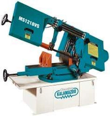 Clausing - 10 x 16" Max Capacity, Semi-Automatic Variable Speed Pulley Horizontal Bandsaw - 80 to 360 SFPM Blade Speed, 230/460 Volts, 45°, 2 hp, 3 Phase - Exact Industrial Supply