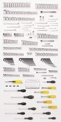 Blackhawk by Proto - 375 Piece 1/4, 3/8 & 1/2" Drive Master Tool Set - Tools Only - Exact Industrial Supply