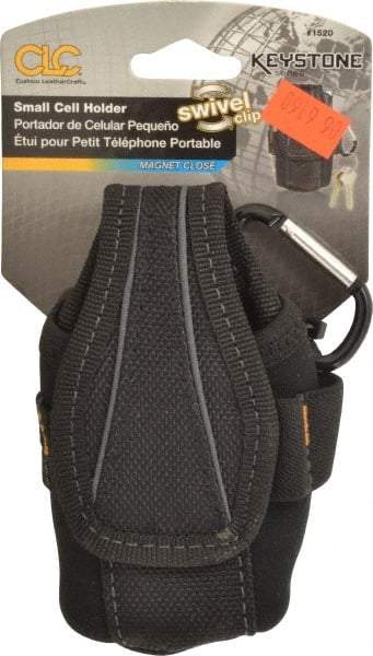 CLC - 5 Pocket Cell Phone Holster - Ballistic Polyester, Black, 2-3/4" Wide x 4-1/2" High - Exact Industrial Supply