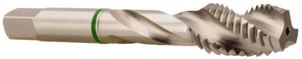 Accupro - M4x0.70 3 Flute 6H Modified Bottoming Spiral Flute Tap - Vanadium High Speed Steel, Bright Finish, 53mm OAL, Right Hand Flute, Right Hand Thread, D4 - Exact Industrial Supply