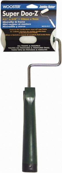 Wooster Brush - 3/8" Nap, Mini Roller & Frame Combo - 4-1/2" Wide, Includes Roller Cover & Frame - Exact Industrial Supply