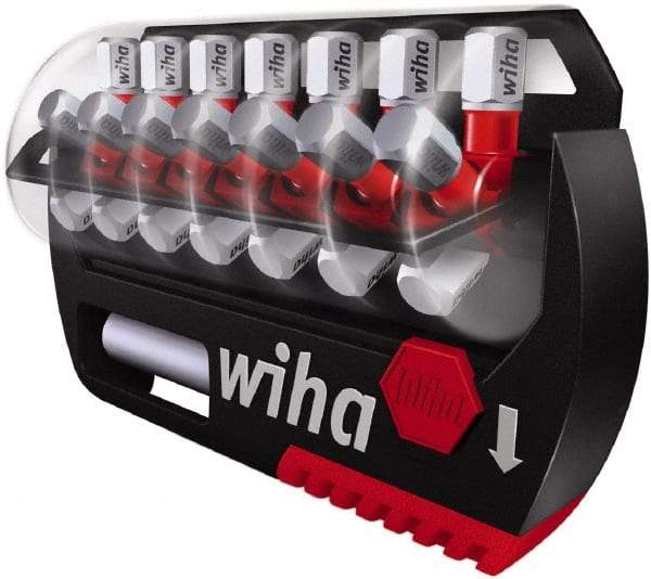 Wiha - 8 Piece, Bit Set - Torx, Phillips, Square Point - Exact Industrial Supply