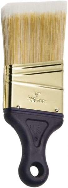 Ability One - 2-1/2" Flat Synthetic Sash Brush - 2" Bristle Length, 2-3/8" Short Handle - Exact Industrial Supply