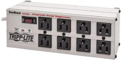 Tripp-Lite - 8 Outlets, 120 VAC15 Amps, 25' Cord, Power Outlet Strip - Floor, Keyhole Mount, 5-15 NEMA Configuration, 3-1/2" Strip - Exact Industrial Supply