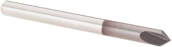 Value Collection - 1/8" Shank Diam, 2-1/2" OAL, 1/8" Cut Diam, Engraving Cutter - 0.058" LOC, Uncoated - Exact Industrial Supply