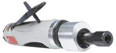 3M - 1/4" Collet, Straight Handle, Air Straight Die Grinder - 12,000 RPM, Directional Exhaust, 35 CFM, 1 hp, 90 psi, 1/4 NPT Inlet - Exact Industrial Supply