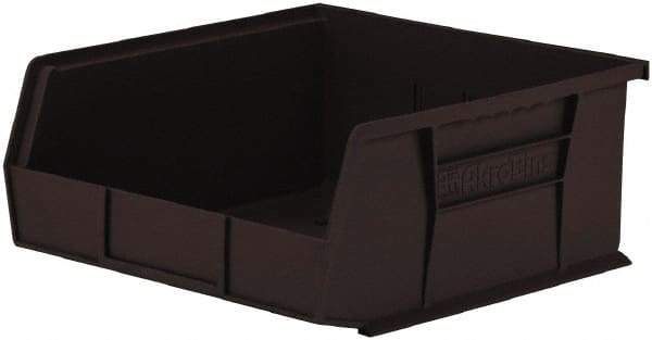 Akro-Mils - 50 Lb. Load Capacity, 10-7/8" Deep, Black Polymer Hopper Stacking Bin - 5" High x 11" Wide x 10-7/8" Long - Exact Industrial Supply