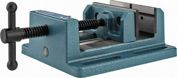 Wilton - 4" Jaw Opening Capacity x 1-1/2" Throat Depth, Horizontal Drill Press Vise - 4" Wide x 1-1/2" High Jaw, Stationary Base, Standard Speed, 6" OAL x 2.88" Overall Height, Cast Iron - Exact Industrial Supply