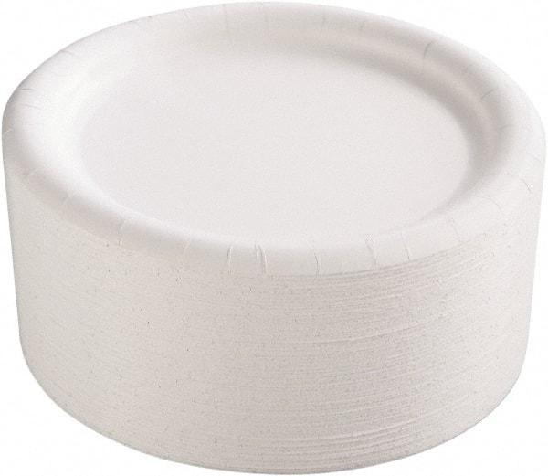 AJM Packaging Corporation - Premium Coated Paper Plates, 9" - White - Exact Industrial Supply