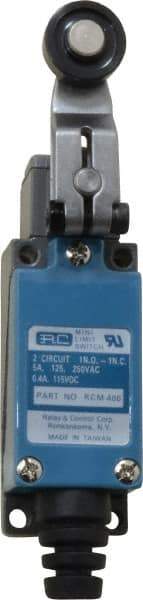 Value Collection - SPDT, NC/NO, 120 VAC, 250 VAC at 5 Amps, Screw Terminal, Roller Lever Actuator, General Purpose Limit Switch - Exact Industrial Supply