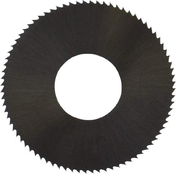 Controx - 1" Diam x 0.008" Blade Thickness x 3/8" Arbor Hole Diam, 80 Tooth Slitting and Slotting Saw - Arbor Connection, Right Hand, Uncoated, High Speed Steel, Concave Ground - Exact Industrial Supply