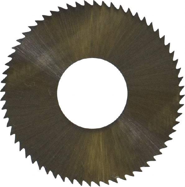 Controx - 1" Diam x 0.014" Blade Thickness x 3/8" Arbor Hole Diam, 64 Tooth Slitting and Slotting Saw - Arbor Connection, Right Hand, Uncoated, High Speed Steel, Concave Ground - Exact Industrial Supply