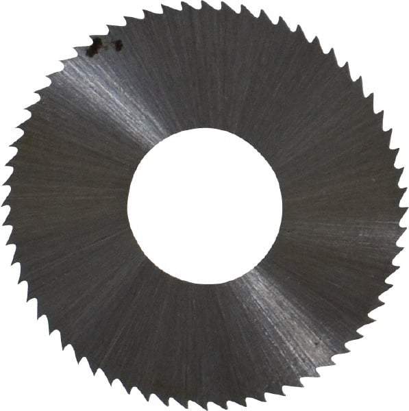 Controx - 1" Diam x 0.0156" Blade Thickness x 3/8" Arbor Hole Diam, 64 Tooth Slitting and Slotting Saw - Arbor Connection, Right Hand, Uncoated, High Speed Steel, Concave Ground - Exact Industrial Supply