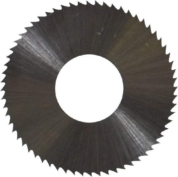 Controx - 1" Diam x 0.018" Blade Thickness x 3/8" Arbor Hole Diam, 64 Tooth Slitting and Slotting Saw - Arbor Connection, Right Hand, Uncoated, High Speed Steel, Concave Ground - Exact Industrial Supply