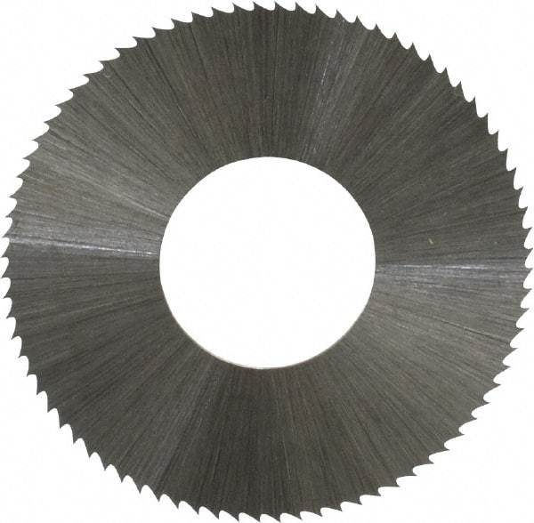 Controx - 1-1/4" Diam x 0.014" Blade Thickness x 1/2" Arbor Hole Diam, 80 Tooth Slitting and Slotting Saw - Arbor Connection, Right Hand, Uncoated, High Speed Steel, Concave Ground - Exact Industrial Supply