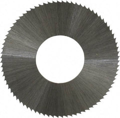 Controx - 1-1/4" Diam x 0.014" Blade Thickness x 1/2" Arbor Hole Diam, 80 Tooth Slitting and Slotting Saw - Arbor Connection, Right Hand, Uncoated, High Speed Steel, Concave Ground - Exact Industrial Supply