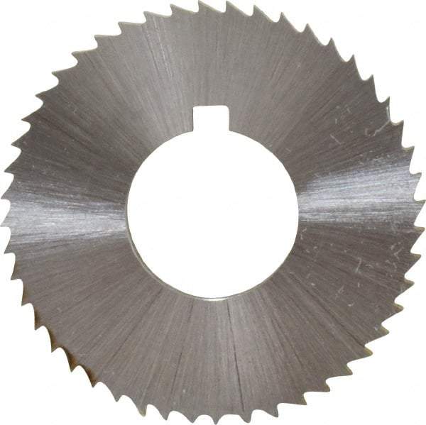 Controx - 1-1/4" Diam x 0.0938" Blade Thickness x 1/2" Arbor Hole Diam, 48 Tooth Slitting and Slotting Saw - Arbor Connection, Right Hand, Uncoated, Cobalt, Concave Ground, Contains Keyway - Exact Industrial Supply