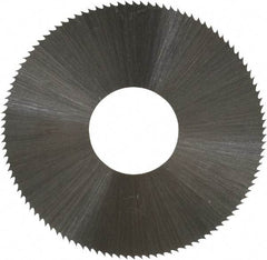 Controx - 1-1/2" Diam x 0.012" Blade Thickness x 1/2" Arbor Hole Diam, 110 Tooth Slitting and Slotting Saw - Arbor Connection, Right Hand, Uncoated, High Speed Steel, Concave Ground - Exact Industrial Supply