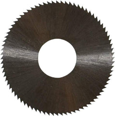 Controx - 1-1/2" Diam x 0.014" Blade Thickness x 1/2" Arbor Hole Diam, 80 Tooth Slitting and Slotting Saw - Arbor Connection, Right Hand, Uncoated, High Speed Steel, Concave Ground - Exact Industrial Supply