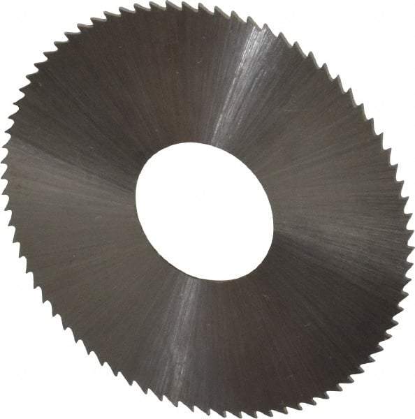 Controx - 1-1/2" Diam x 0.018" Blade Thickness x 1/2" Arbor Hole Diam, 80 Tooth Slitting and Slotting Saw - Arbor Connection, Right Hand, Uncoated, High Speed Steel, Concave Ground - Exact Industrial Supply