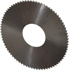 Controx - 1-1/2" Diam x 0.018" Blade Thickness x 1/2" Arbor Hole Diam, 80 Tooth Slitting and Slotting Saw - Arbor Connection, Right Hand, Uncoated, High Speed Steel, Concave Ground - Exact Industrial Supply