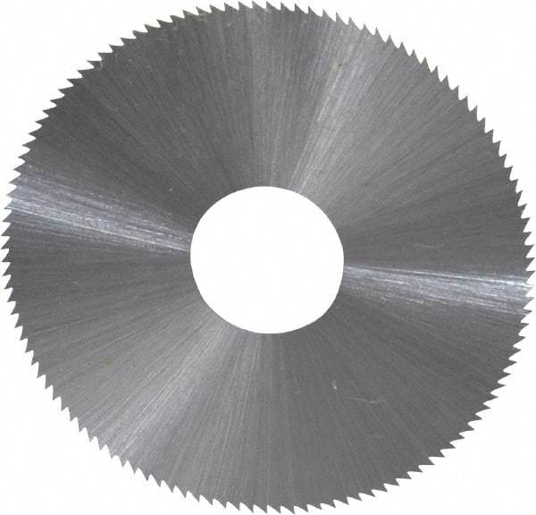 Controx - 1-3/4" Diam x 0.01" Blade Thickness x 1/2" Arbor Hole Diam, 120 Tooth Slitting and Slotting Saw - Arbor Connection, Right Hand, Uncoated, High Speed Steel, Concave Ground - Exact Industrial Supply