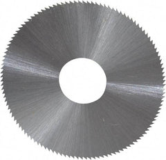 Controx - 1-3/4" Diam x 0.01" Blade Thickness x 1/2" Arbor Hole Diam, 120 Tooth Slitting and Slotting Saw - Arbor Connection, Right Hand, Uncoated, High Speed Steel, Concave Ground - Exact Industrial Supply