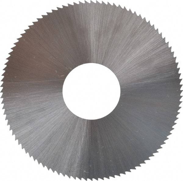 Controx - 2" Diam x 0.018" Blade Thickness x 5/8" Arbor Hole Diam, 100 Tooth Slitting and Slotting Saw - Arbor Connection, Right Hand, Uncoated, High Speed Steel, Concave Ground - Exact Industrial Supply