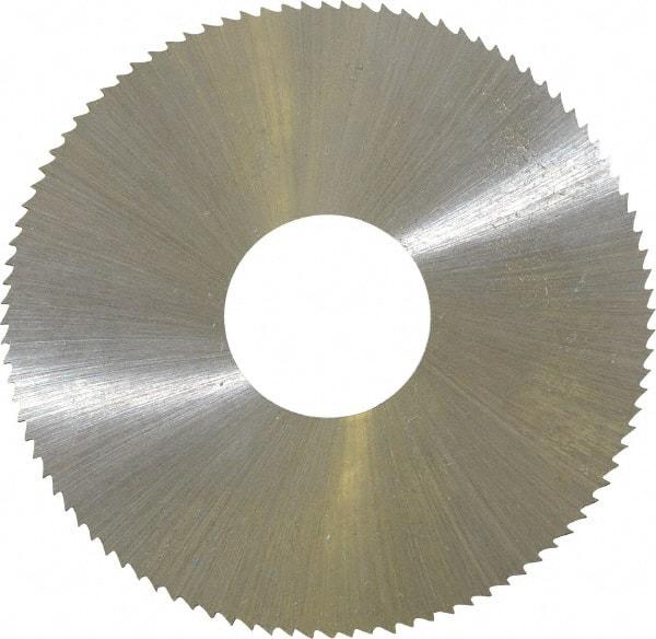 Controx - 2" Diam x 0.025" Blade Thickness x 5/8" Arbor Hole Diam, 100 Tooth Slitting & Slotting Saw - Arbor Connection, Right Hand, Uncoated, M2 High Speed Steel, Concave Ground - Exact Industrial Supply