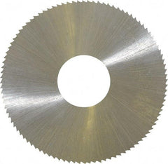 Controx - 2" Diam x 0.025" Blade Thickness x 5/8" Arbor Hole Diam, 100 Tooth Slitting & Slotting Saw - Arbor Connection, Right Hand, Uncoated, M2 High Speed Steel, Concave Ground - Exact Industrial Supply
