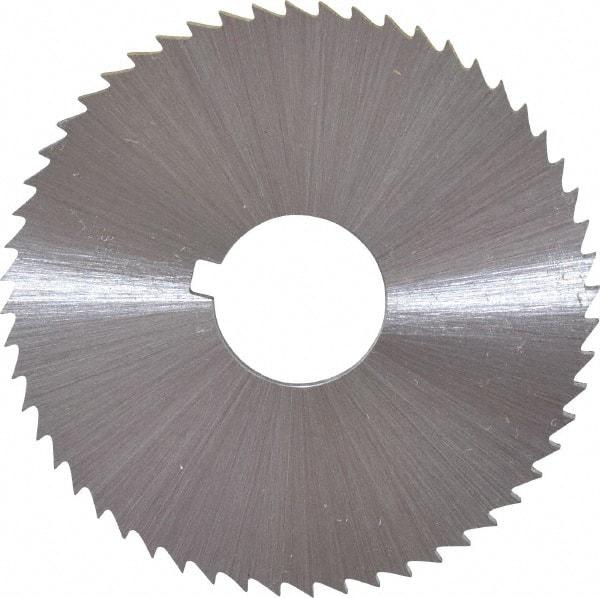 Controx - 2" Diam x 0.04" Blade Thickness x 5/8" Arbor Hole Diam, 100 Tooth Slitting and Slotting Saw - Arbor Connection, Right Hand, Uncoated, Cobalt, Concave Ground, Contains Keyway - Exact Industrial Supply
