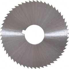Controx - 2" Diam x 0.04" Blade Thickness x 5/8" Arbor Hole Diam, 100 Tooth Slitting and Slotting Saw - Arbor Connection, Right Hand, Uncoated, Cobalt, Concave Ground, Contains Keyway - Exact Industrial Supply