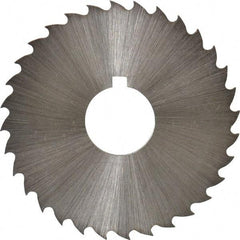 Controx - 1-3/4" Diam x 1/16" Blade Thickness x 1/2" Arbor Hole Diam, 32 Tooth Slitting and Slotting Saw - Arbor Connection, Right Hand, Uncoated, Cobalt, 15° Rake, Concave Ground, Contains Keyway - Exact Industrial Supply