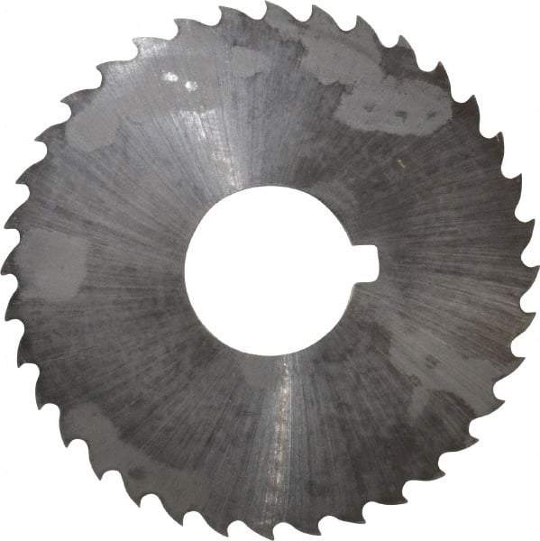 Controx - 2" Diam x 0.0469" Blade Thickness x 5/8" Arbor Hole Diam, 36 Tooth Slitting and Slotting Saw - Arbor Connection, Right Hand, Uncoated, Cobalt, 15° Rake, Concave Ground, Contains Keyway - Exact Industrial Supply
