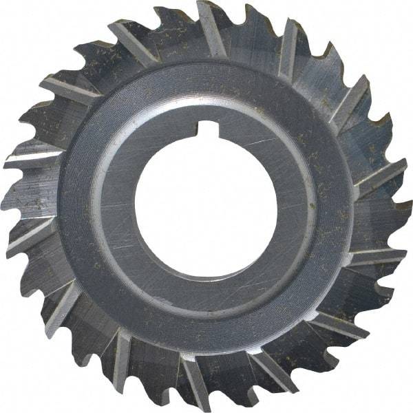 Controx - 2-1/2" Blade Diam x 3/16" Blade Thickness, 7/8" Hole, 28 Teeth, Cobalt Side Chip Saw - Staggered Tooth, Arbor Connection, Right Hand Cut, Uncoated, with Keyway - Exact Industrial Supply