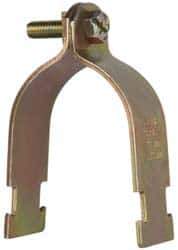 Cooper B-Line - 2" Pipe, 12 Gauge Framing Channel & Strut Mounted Clamp - Zinc Dichromate, Rigid Conduit - Exact Industrial Supply